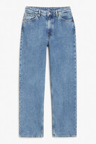 Thumbnail for your product : Monki Taiki straight leg blue jeans
