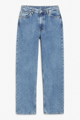 Monki Taiki straight leg blue jeans