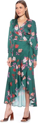 Alexia Admor Floral Long Sleeve Wrap Maxi Dress