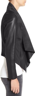 KUT from the Kloth 'Ana' Faux Leather Drape Front Jacket