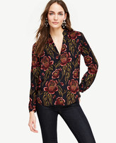 Thumbnail for your product : Ann Taylor Petite Rose Garden Pleated Collar Blouse