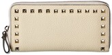 Thumbnail for your product : Valentino Rockstud Large Grainy Leather Zip Around Wallet