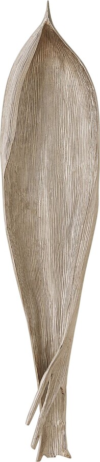 Palm Seed Pod Flat Nickel 47" High Metal Sculpture