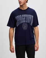 Thumbnail for your product : Majestic Men's Blue Short Sleeve T-Shirts - Georgetown Boxy High Arch Logo Tee - Size M at The Iconic