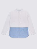 Thumbnail for your product : Marks and Spencer Pure Cotton Colour Block Shirt (3-16 Years)