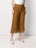 Thumbnail for your product : Pt01 cropped lace trousers