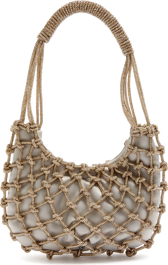 Rosantica Mini Nodi Crystal-embellished Satin Shoulder bag