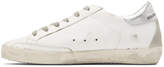 Thumbnail for your product : Golden Goose White and Silver Superstar Sneakers