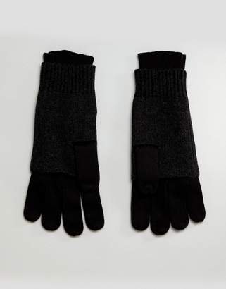 AllSaints Yukon Gloves In Merino Wool Blend