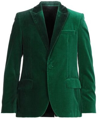 green suede suit jacket