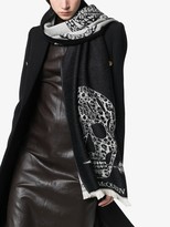 Thumbnail for your product : Alexander McQueen Leopard Print Skull Scarf