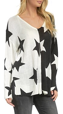 Elan International Mixed Star Print Sweater