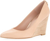 Thumbnail for your product : Stuart Weitzman Logopower Point-Toe Wedge Pump, Flesh