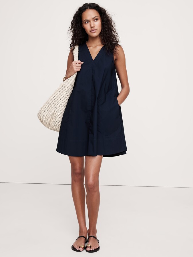 Banana Republic Cotton Poplin Swing Mini Dress