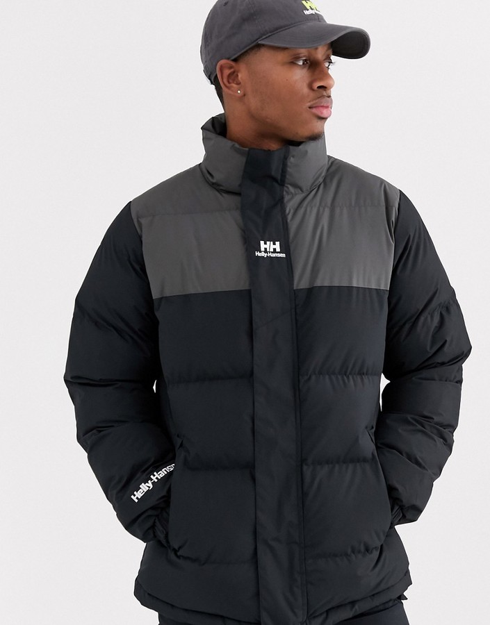 helly hansen black puffer jacket