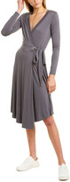 Thumbnail for your product : Three Dots Tie-Waist Faux Wrap Dress