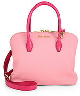 Thumbnail for your product : Miu Miu Madras Small Leather Tote