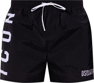 DSQUARED2 Swim Shorts With Logo - Black - ShopStyle