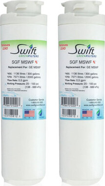 Swift Green Filters SGF-MSWF Rx Compatible Refrigerator Water Filter for MSWF, 101820A , EFF-6022A (2 Pack).