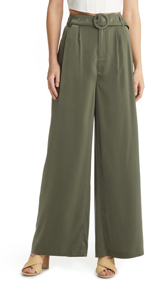 VICI Collection Belted High Waist Wide Leg Pants - ShopStyle