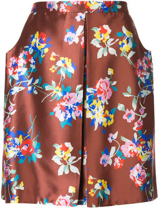 DELPOZO A-line floral print skirt