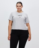 Thumbnail for your product : Tommy Jeans Women's Grey Printed T-Shirts - Curve Essential Logo SS Tee