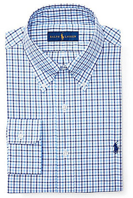 Polo Ralph Lauren Fitted Classic-Fit Button-Down Collar Checked Dress Shirt