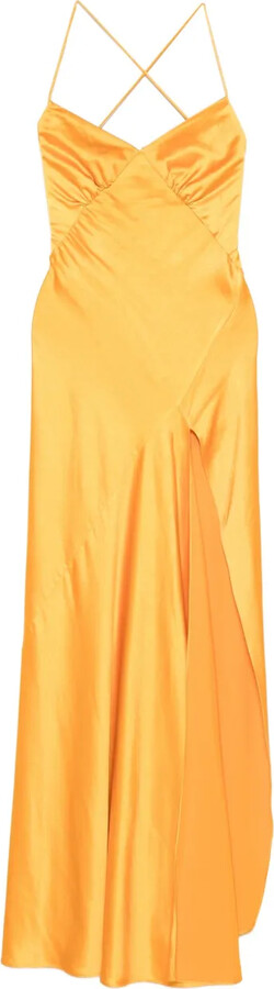 ROSERRY Cross-Back Split Maxi Dress