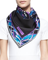 Thumbnail for your product : Emilio Pucci Khiva Square Silk Scarf, Petrol