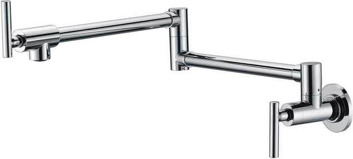 SUMERAIN Contemporary Wall Mounted Pot Filler with Spot Resistant in Chrome