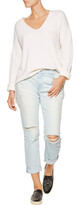 Thumbnail for your product : Current/Elliott The Fling cropped distressed mid-rise straight-leg jeans