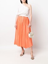 Thumbnail for your product : Forte Forte Button-Detail Pleated Midi Skirt