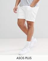 Thumbnail for your product : ASOS Design DESIGN Plus Denim Shorts In Skinny White