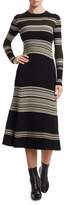 Thumbnail for your product : Proenza Schouler Merino Wool Stripe Midi Dress