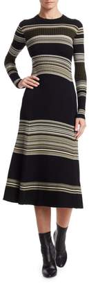 Proenza Schouler Merino Wool Stripe Midi Dress