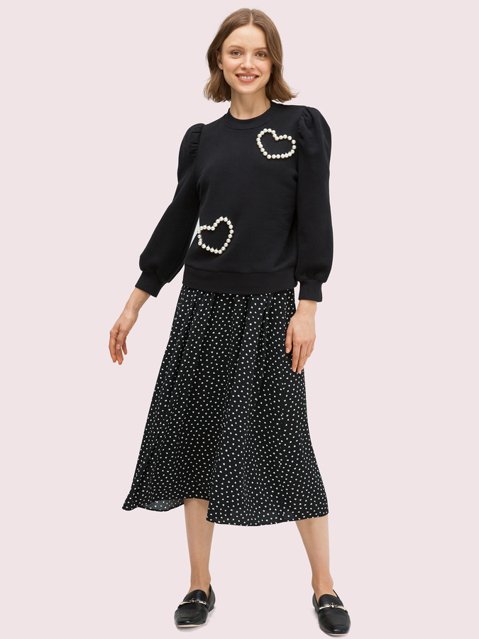 Pearl Pave Heart Sweatshirt