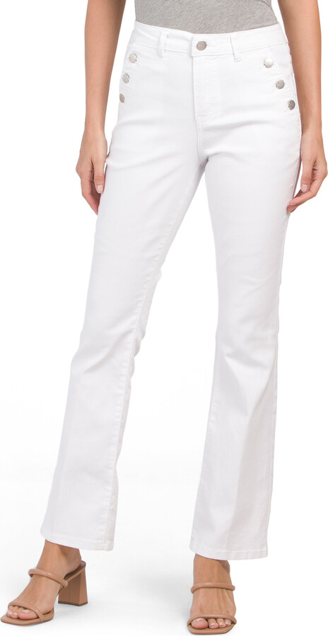 D. Jeans High Waisted Recycle Twill Sailor Skinny Bootcut Jeans - ShopStyle