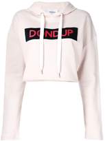 Thumbnail for your product : Dondup cropped logo print hoodie