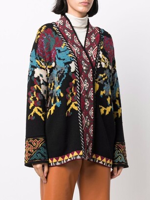 Etro Patterned Jacquard Button-Up Cardigan