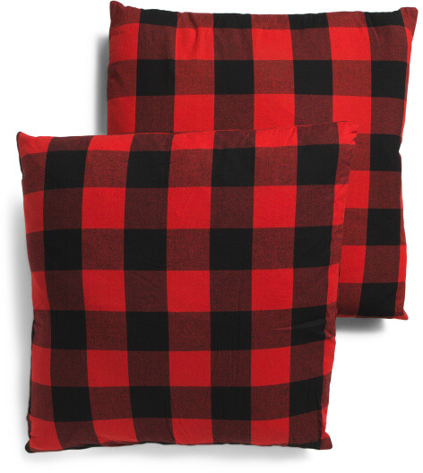 red buffalo check pillows