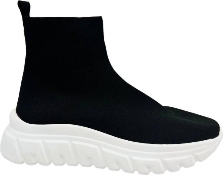 Renato Garini Women's Stretch High Top Sneaker In Black