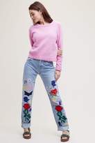 Thumbnail for your product : Anthropologie Floral Embroidered Slim Fit Jeans