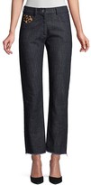 Thumbnail for your product : Michael Kors Straight-Leg Patch Jeans