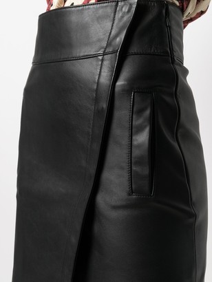 BA&SH High-Waisted Asymmetric Skirt
