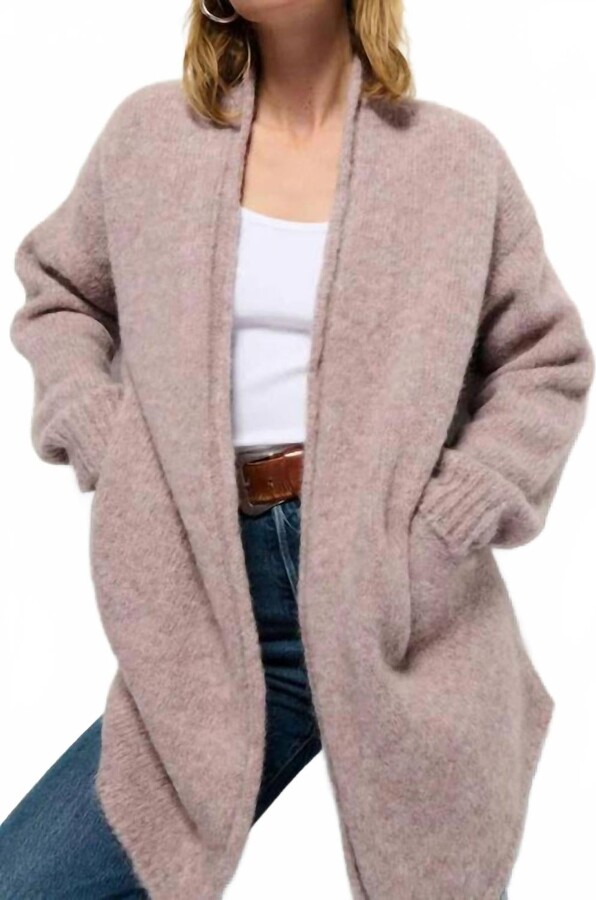 Nation Ltd. Alyiah Open Front Cocoon Cardigan In Whisper