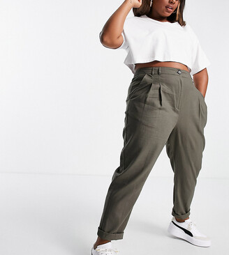 Plus Size Linen Trousers | Shop the world's largest collection of fashion |  ShopStyle UK