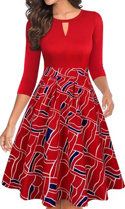 red a line cocktail dress
