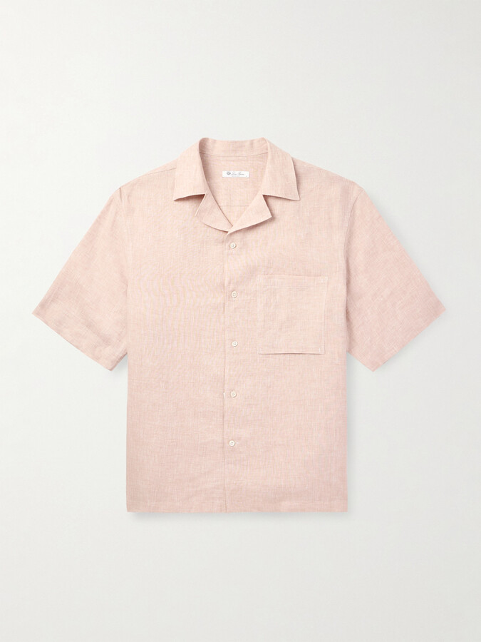 Loro Piana Federico Camp-Collar Linen Shirt