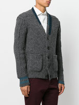 Thumbnail for your product : Etro striped detail distressed cardigan