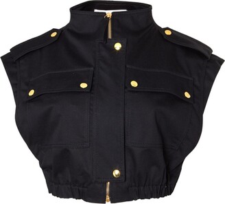 CHICTRY Women's Halter Buttons Dressy Vest Lapel Collar V-Neck Backless  Versatile Vest Waistcoat